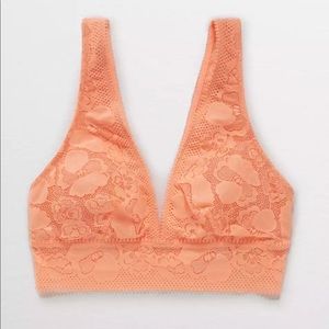 NEW Aerie Paradise Lace Padded Plunge Bralette